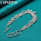 925 Silver Grapes Charm Bracelet for Women