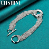 925 Silver Charm Bracelet Wedding Engagement Party Jewelry