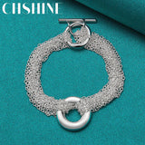 925 Silver Charm Bracelet Wedding Engagement Party Jewelry