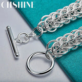 925 Silver Circle Bracelet Wedding Party Jewelry