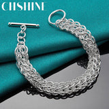 925 Silver Circle Bracelet Wedding Party Jewelry