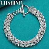 925 Silver Circle Bracelet Wedding Party Jewelry