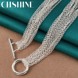 925 Silver Heart Necklace for Women Wedding Engagement