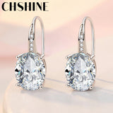 925 Silver AAAAA Zircon Earrings Women Wedding Engagement Party