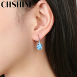 925 Silver AAAAA Zircon Earrings Women Wedding Engagement Party