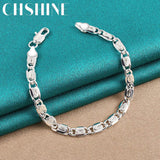 Sterling Silver Paper Clip Chain Bracelet Wedding Jewelry