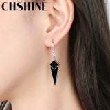 925 Sterling Silver Rhombus Earrings For Women Banquet Party