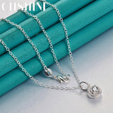 925 Silver Zircon Pendant Necklace Women