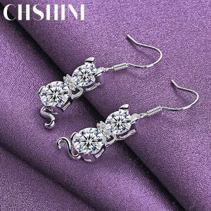925 Silver Zircon Earrings For Women