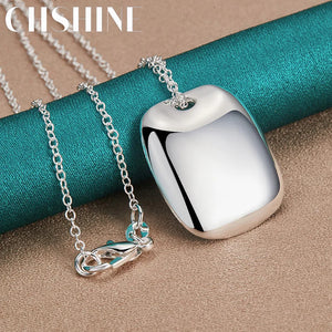 925 Silver Shield Pendant Necklace for Women