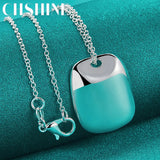 925 Silver Shield Pendant Necklace for Women