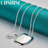 925 Silver Shield Pendant Necklace for Women