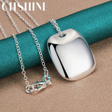 925 Silver Shield Pendant Necklace for Women
