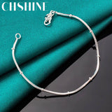 925 Silver Snake Chain Bracelet Wedding Charm Jewelry