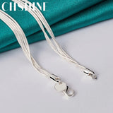 925 Silver Snake Chain Star Pendant Necklace Wedding Engagement Party Charm