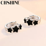 925 Silver Star Earrings Elegant Dinner Party Jewelry