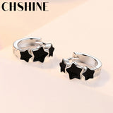 925 Silver Star Earrings Elegant Dinner Party Jewelry