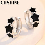925 Silver Star Earrings Elegant Dinner Party Jewelry