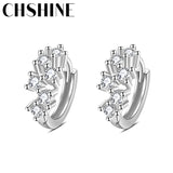 925 Silver Star Zircon Earrings Wedding Jewelry
