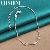 925 Silver Three Rhombus Beads Bracelet Wedding Jewelry