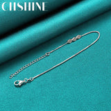 925 Silver Three Rhombus Beads Bracelet Wedding Jewelry