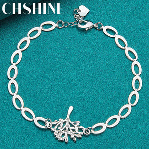 925 Silver Tree of Life Chain Bracelet Wedding Jewelry