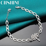 925 Silver Tree of Life Chain Bracelet Wedding Jewelry