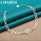 925 Silver Tree of Life Chain Bracelet Wedding Jewelry