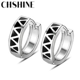 925 Silver Triangular Lattice Earrings For Dinner Party