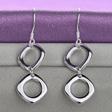 925 Silver Two/Three Rings Necklace Set