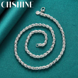 925 Silver Water Wave Chain Necklace For Women Men
