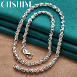 925 Silver Water Wave Chain Necklace For Women Men
