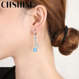925 Sterling Silver Wings Zircon Earrings For Women