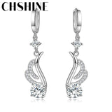 925 Sterling Silver Wings Zircon Earrings For Women