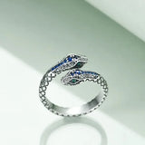 Exaggerated Reptile Snake Fashion Ring