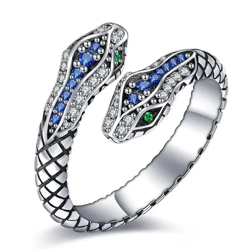 Exaggerated Reptile Snake Fashion Ring