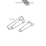 925 Sterling Silver Bowknot Safety Pin Earrings Studs for Women