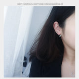925 Sterling Silver Bowknot Safety Pin Earrings Studs for Women