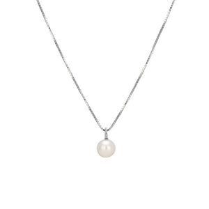 Pearl Pendant Necklace 14K Plated Choker Chain for Women