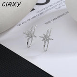 Zircon Inlaid Star Earrings for Women