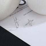 Zircon Inlaid Star Earrings for Women