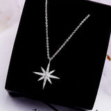 Shining Star Necklace for Women - Silver Pendant Choker Jewelry