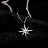 Shining Star Necklace for Women - Silver Pendant Choker Jewelry