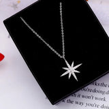 Shining Star Necklace for Women - Silver Pendant Choker Jewelry