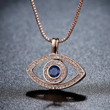 Silver Micro Zircon Evil Eye Choker Necklace