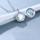 Silver Moonstone Pendant Necklaces Deer Antlers Clavicle Chain Jewelry