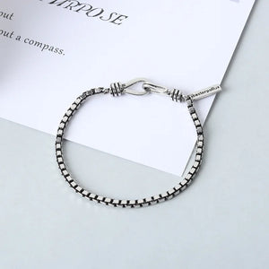 Retro Thick Box Chain Bracelets for Women