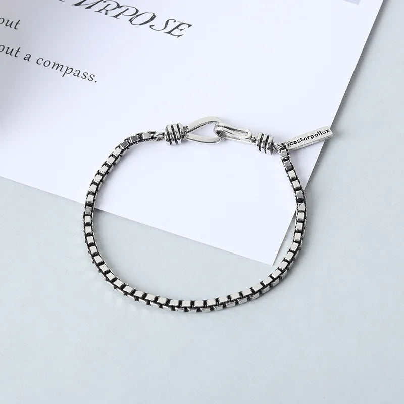 Retro Thick Box Chain Bracelets for Women