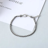 Retro Thick Box Chain Bracelets for Women