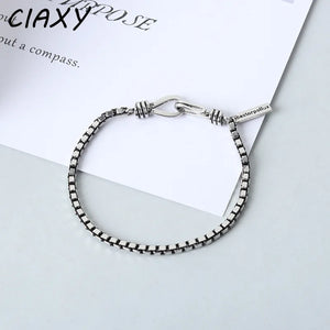 Retro Thick Box Chain Bracelets for Women